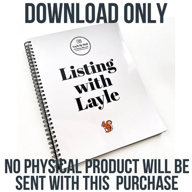 Listing with Layle Workbook - DOWNLOAD ONLY