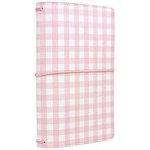 Load image into Gallery viewer, Pink Gingham Traveler&#39;s Notebook
