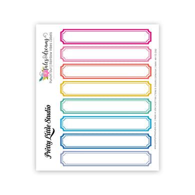 Rainbow Vibes Labels - Punch Out Labels