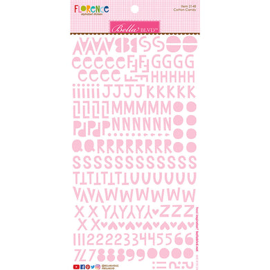 Florence Cotton Candy Alphabet Stickers
