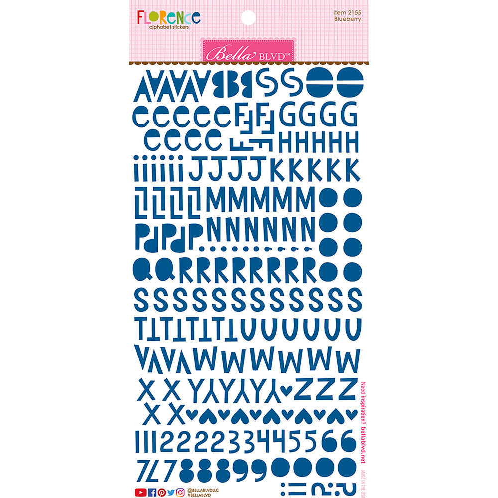 Florence Blueberry Alphabet Stickers