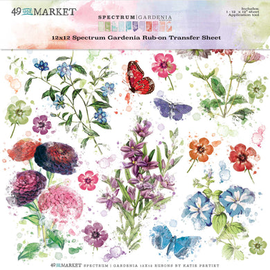 49 & Market Spectrum Gardenia 12x12 Rub-Ons