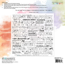 Load image into Gallery viewer, 49 &amp; Market Spectrum Gardenia Sentiments 12x12 Rub-Ons