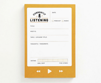 Currently Listening - Podcasts 3.5x5 Notepad