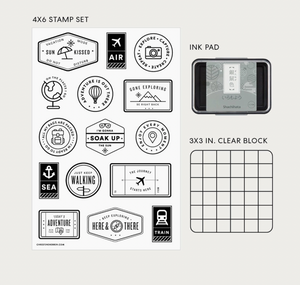 Everyday Explorers | Gone Exploring - 4x6 Clear Stamp Starter Kit