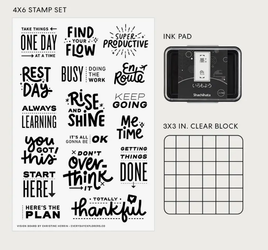Vision Board - 4x6 Clear Stamp Starter Kit