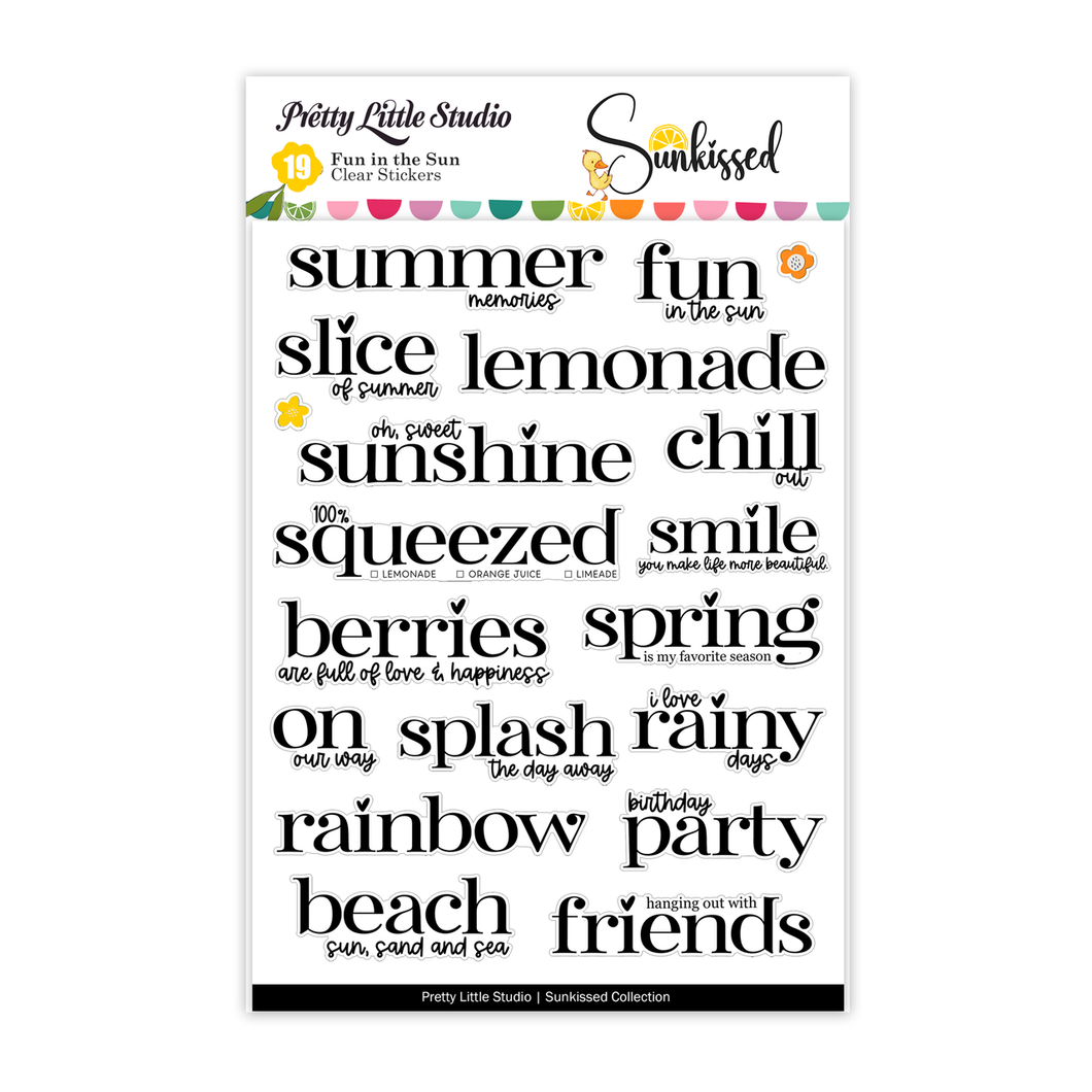 Fun In The Sun Clear Word Stickers