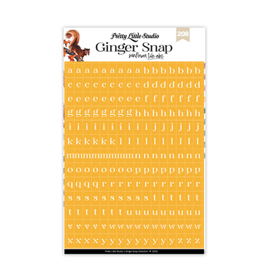 Ginger Snap ABC Tile Stickers - SUNFLOWER