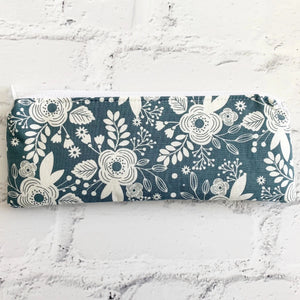 Blue Floral Pencil Pouch