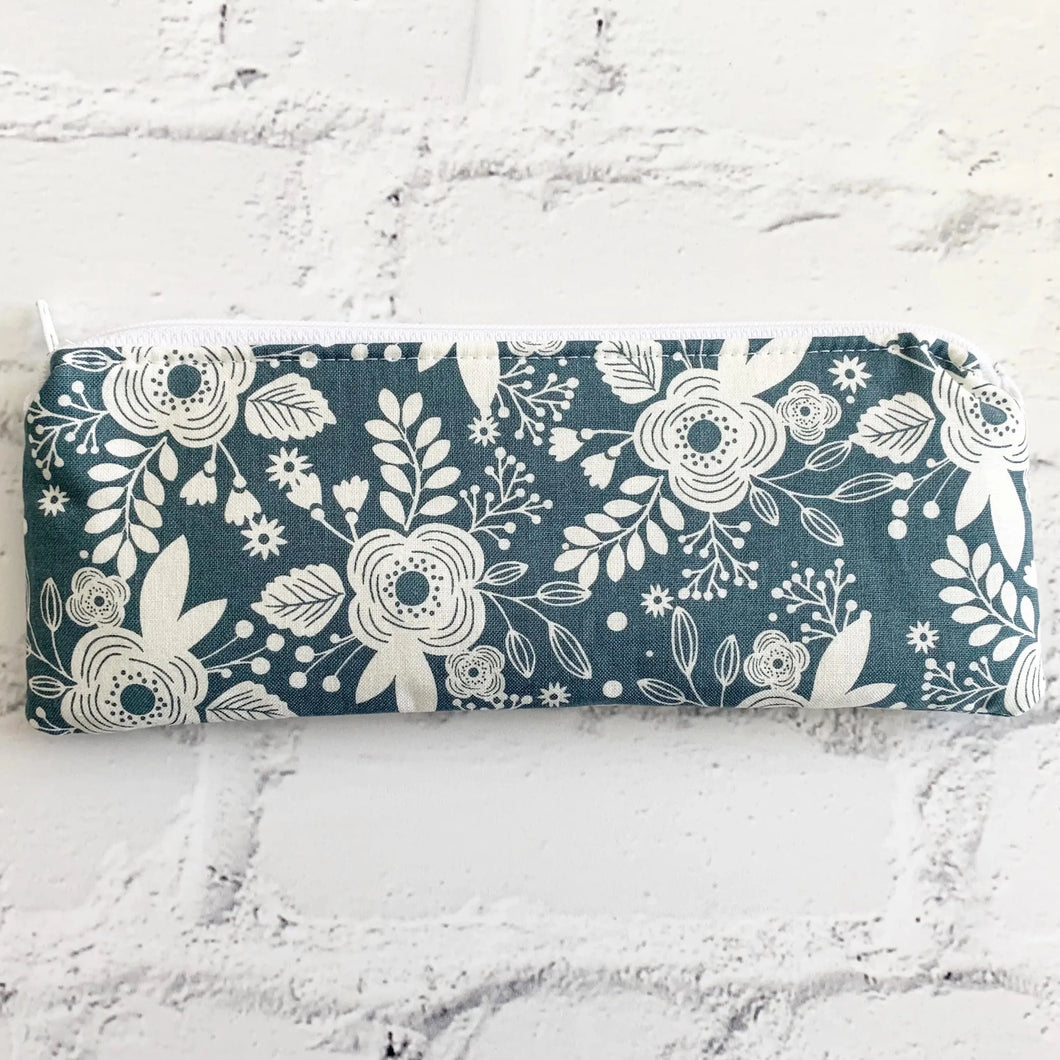 Blue Floral Pencil Pouch – Layle By Mail