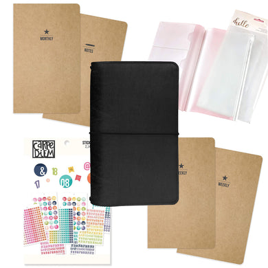 Traveler's Notebook Starter Kit - Black