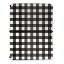 Load image into Gallery viewer, Buffalo Check/Black Gingham A6 Traveler&#39;s Notebook