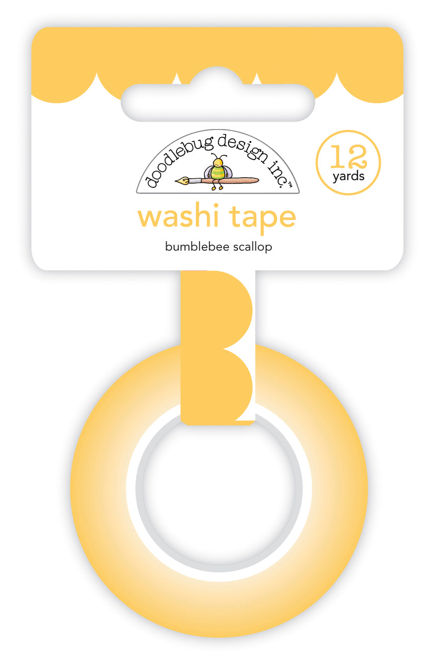 Bumblebee Scallop Washi Tape