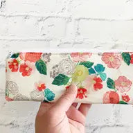 Cream Floral Pencil Pouch