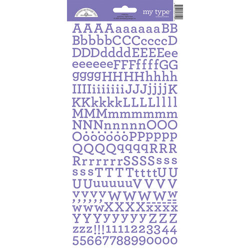 Lilac My Type Stickers