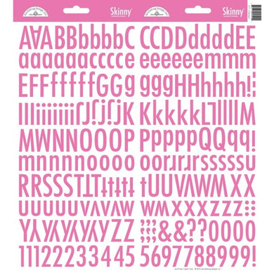 Bubblegum Skinny Alphabet Stickers