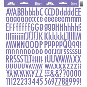 Lilac Skinny Alphabet Stickers