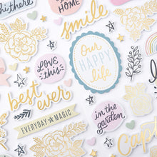 Load image into Gallery viewer, Gingham Garden Happy Life Thickers Stickers