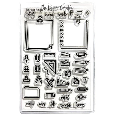 Paper Curator Office Notes 4x6 Stamp Set