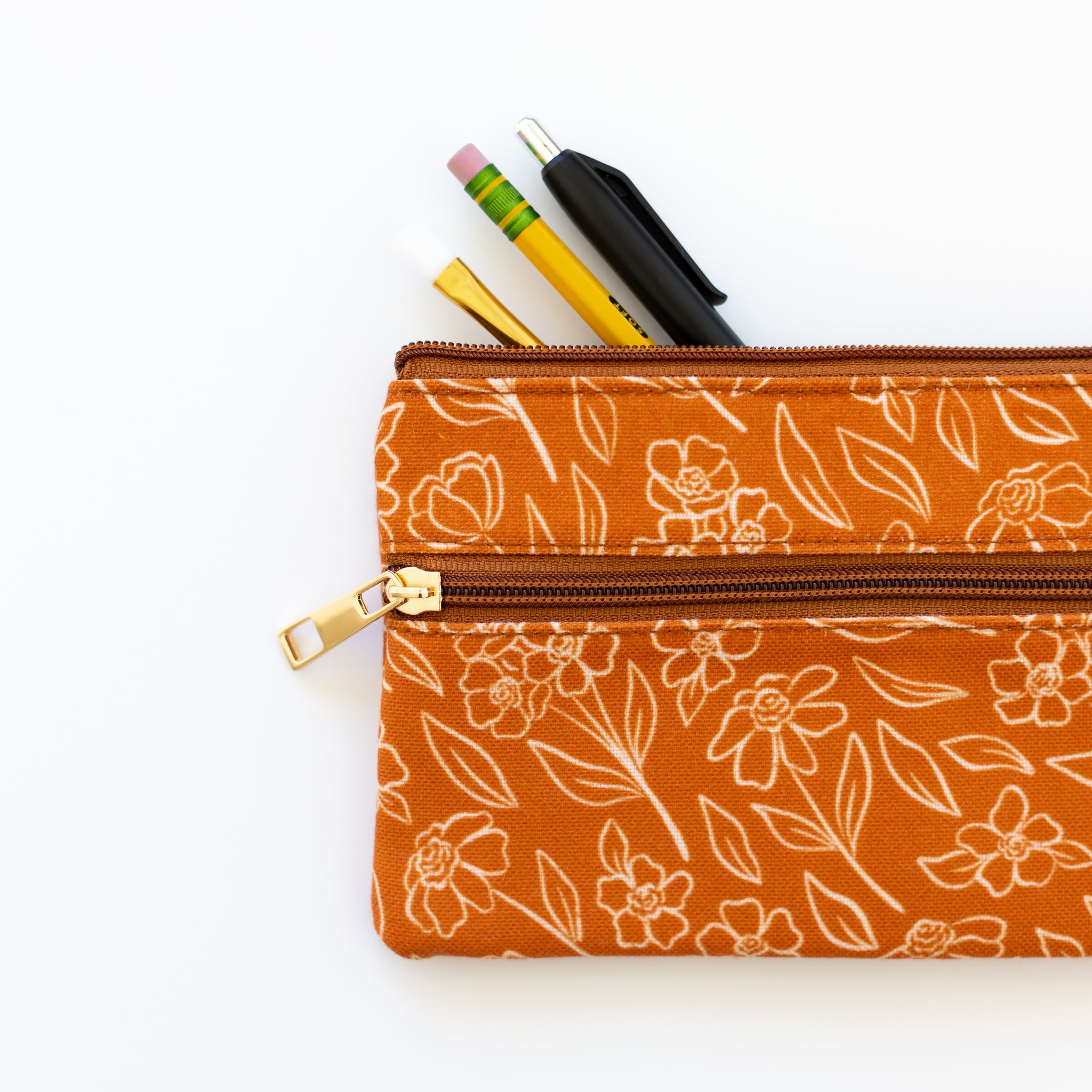 Terracotta Floral Pencil Pouch – Layle By Mail