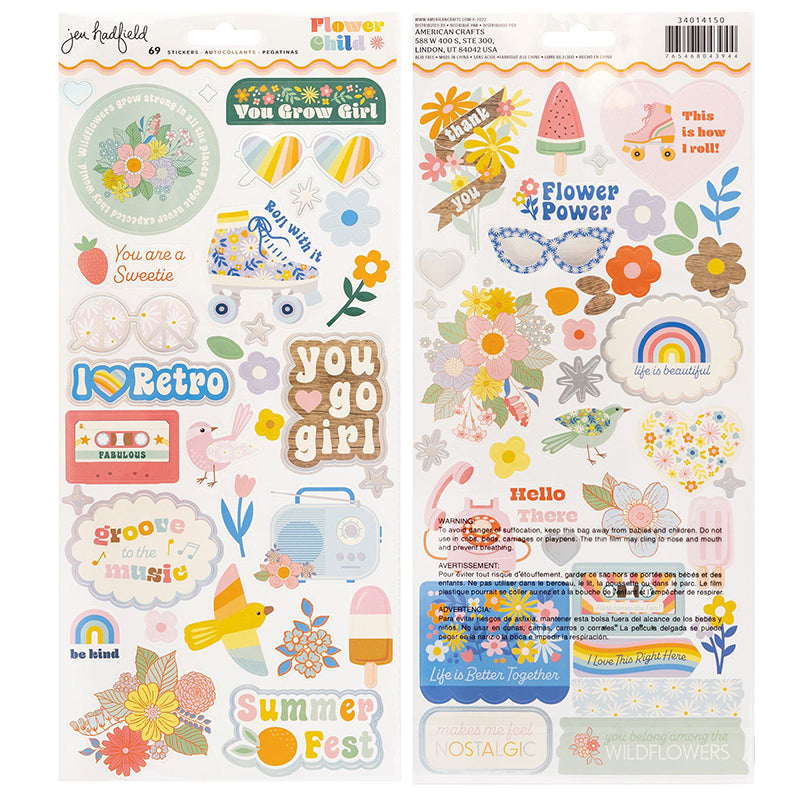 Flower Child 6x12 Stickers