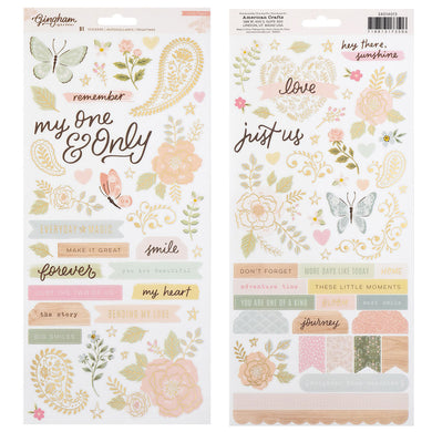 Gingham Garden 6x12 Stickers