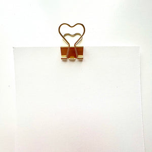 5 Pack Gold Heart Clips