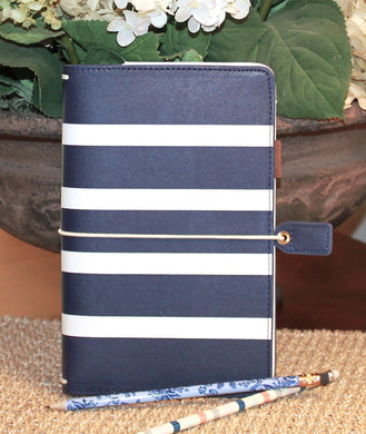 Navy Stripe Traveler's Notebook