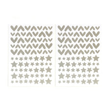 Load image into Gallery viewer, Elle&#39;s Studio | Matte Silver Hearts &amp; Stars Cardstock Stickers