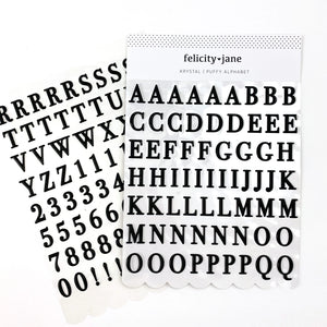 Krystal Puffy Alphabet Stickers