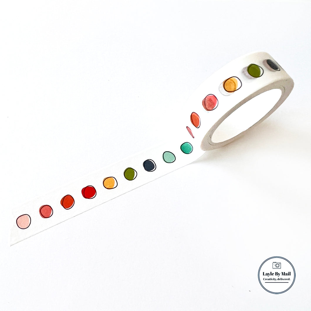 Rainbow Outlined Circles Washi Tape - EXCLUSIVE