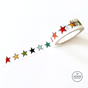 Rainbow Outlined Stars Washi Tape - EXCLUSIVE