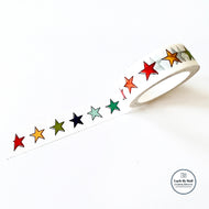 Rainbow Outlined Stars Washi Tape