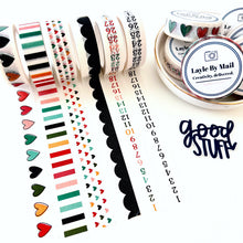 Load image into Gallery viewer, Black Vertical Numbers Washi Tape - EXCLUSIVE