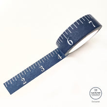 Load image into Gallery viewer, Navy Ruler Washi Tape - EXCLUSIVE