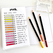 Load image into Gallery viewer, Swatch This - Pens &amp; Pencils 3x4 Stamp Set