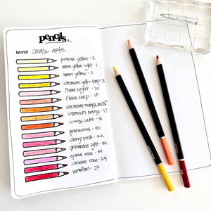 Swatch This - Pens & Pencils 3x4 Stamp Set