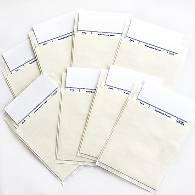 8 Pack Library Book Pockets & Cards - Self Adhesive