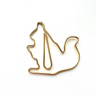 5 Pack Gold Squirrel Paperclips